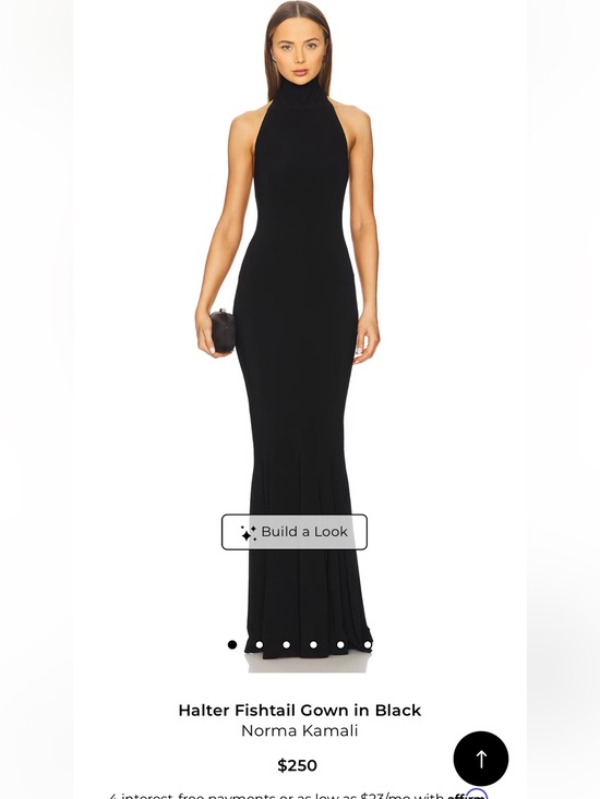 Norma Kamali Dresses & Skirts - Norma Kamali Halter Fishtail Gown in Black